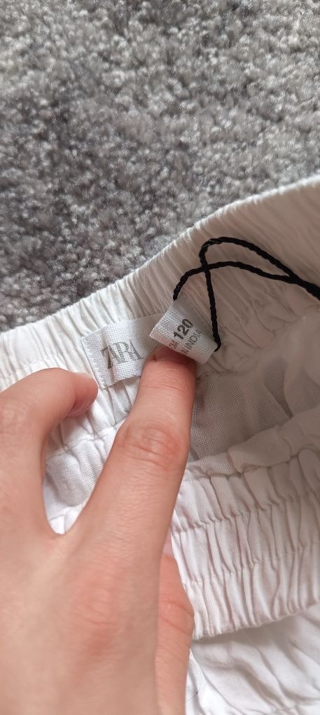 Zestaw Zara spódnico spodenki,bluzka 122
