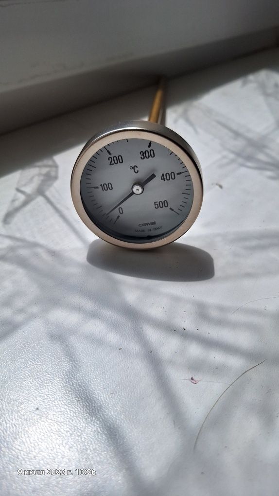 Термометр для печі,тандира,духовки.30 см шток.500 градусів.
