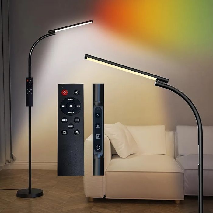 Lampa stojąca do czytania Lanmonlily LED, 15 W, z pilotem i sterowanie