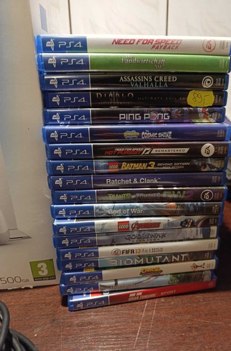 Konsola Ps4 Fat Biała 500GB stan idealny + Czyszczona