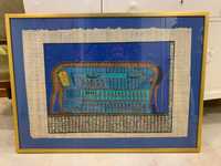 Oryginalny egipski papirus w oprawie z ramą