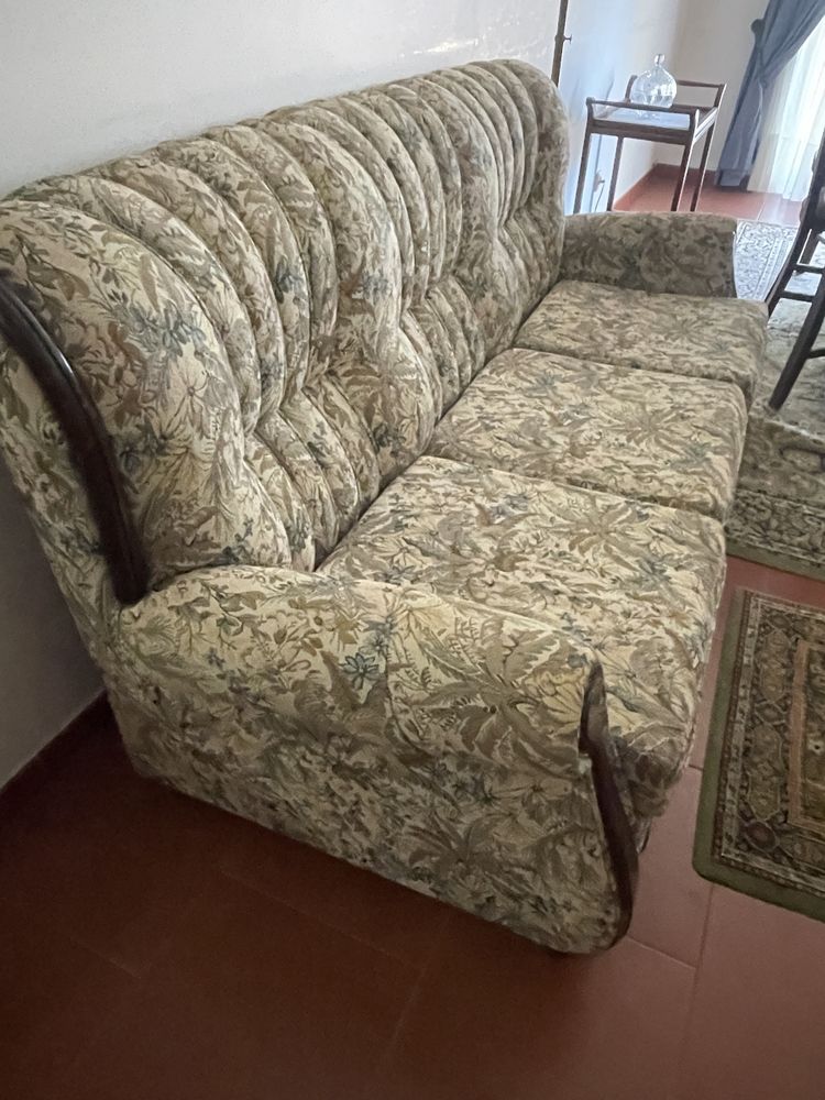 Sofá cama em tecido