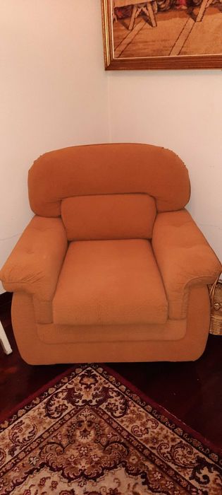 Sofás alaranjados conjunto de 3