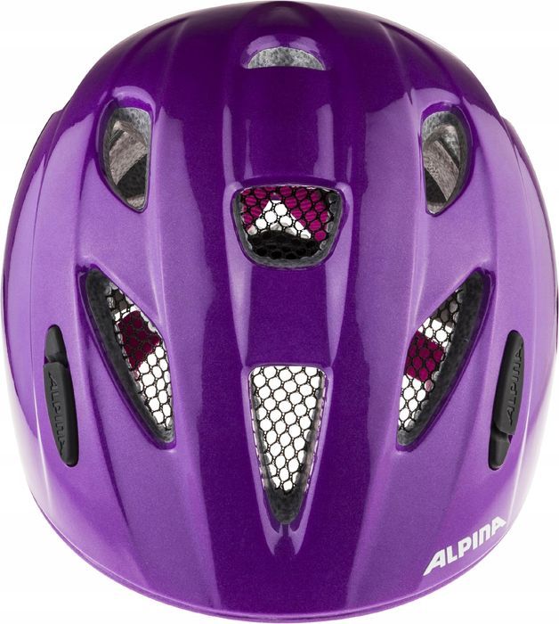kask rowerowy dziecięcy alpina ximo flash berry gloss 47-51 cm led