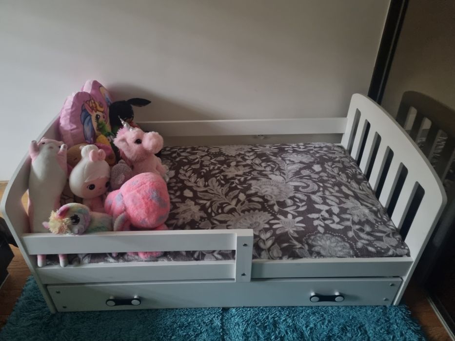 Łóżko dziecięce 140x80cm szuflada materac