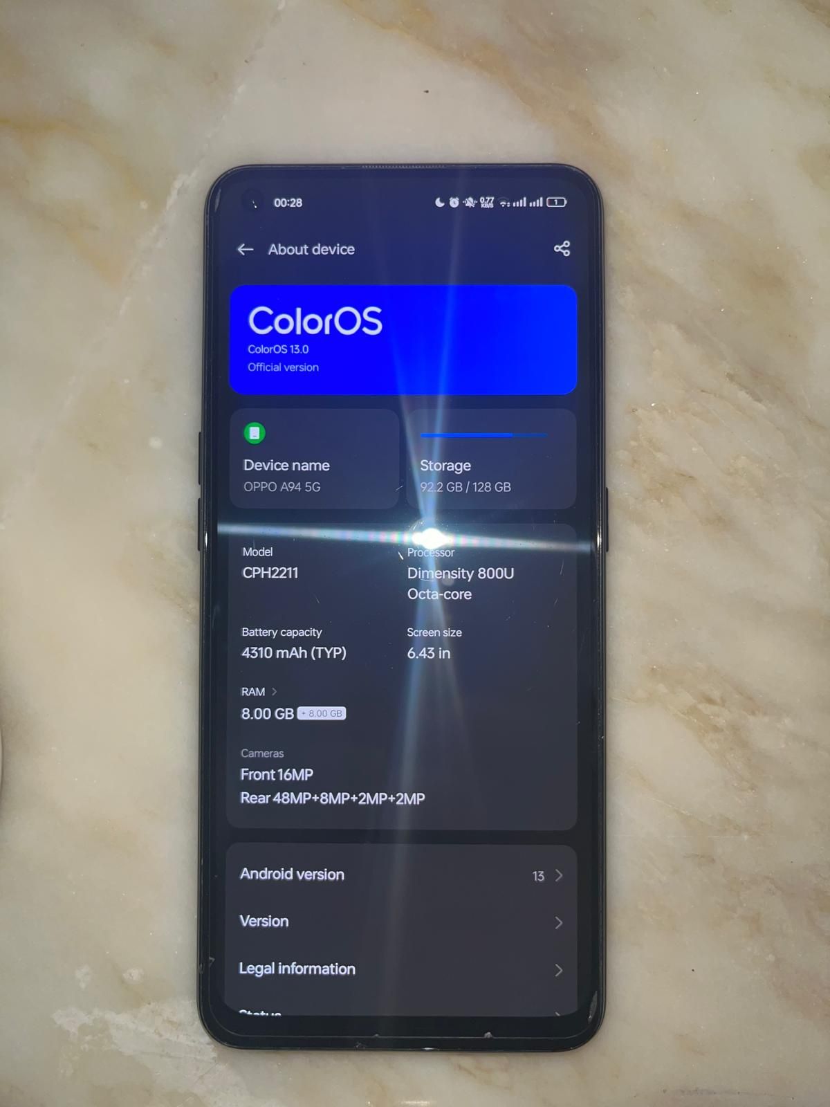 OPPO A94 5G 128Gb 8Gb Ram + Acessórios (Pack)