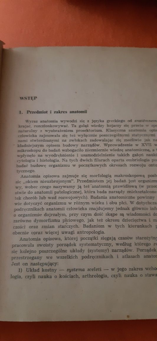 Zarys Anatomii Funkconalnej Człowieka  dla studentów biologii