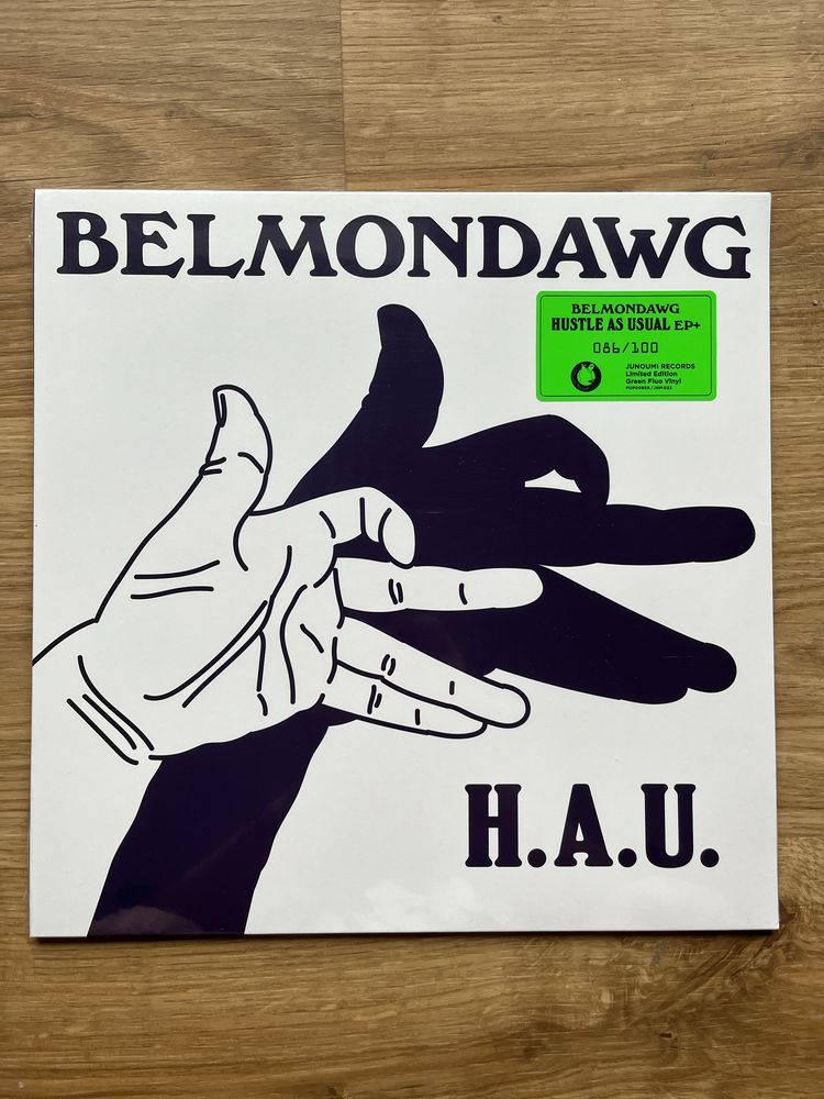 Nowy w folii vinyl Belmondawg Hustle as usual H.A.U. Green Fluo 86/100
