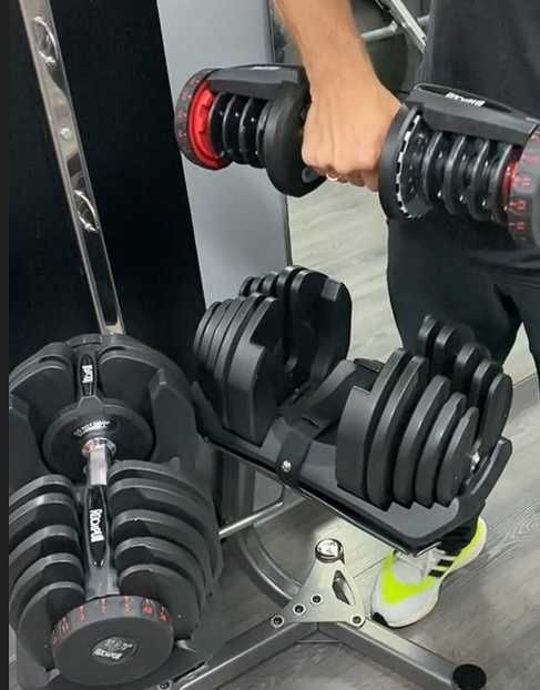 гантеля до 40 кг регулируемая 17 уровней + платформа гантелі гантель