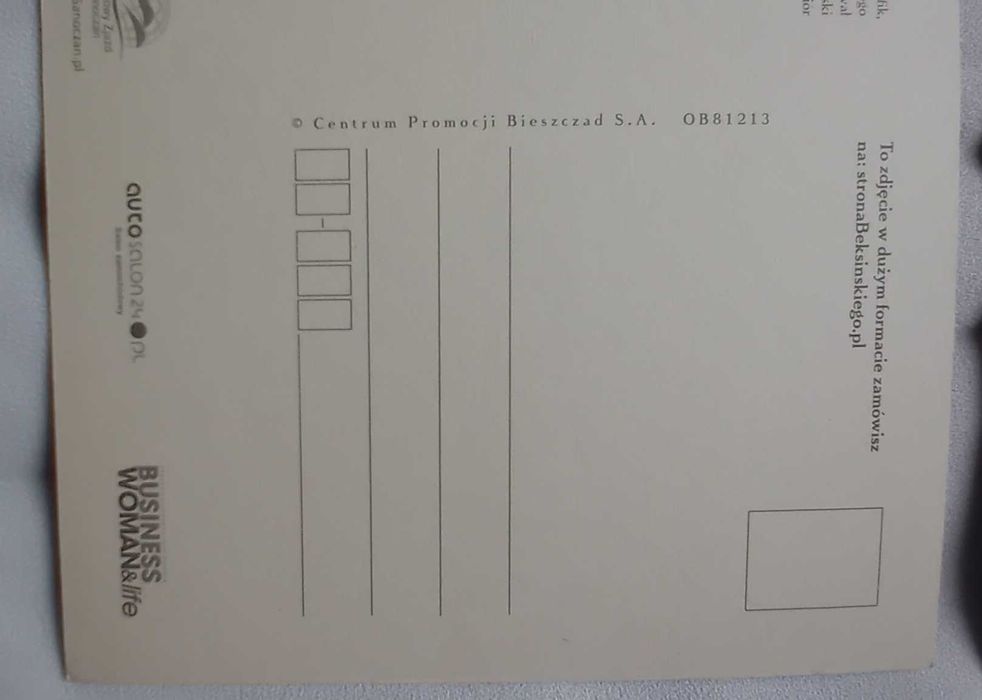 Zestaw 7 pocztówek Strona Beksińskiego.pl. Centrum Promocji Bieszczad.