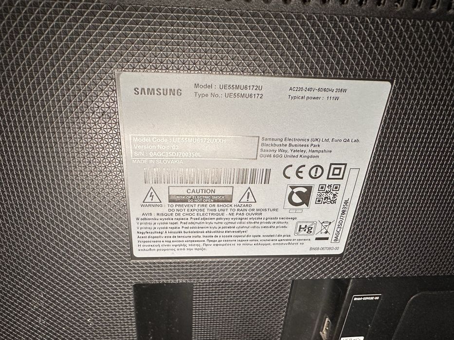 Телевізор samsung eu55mu6172, 55 дюймів