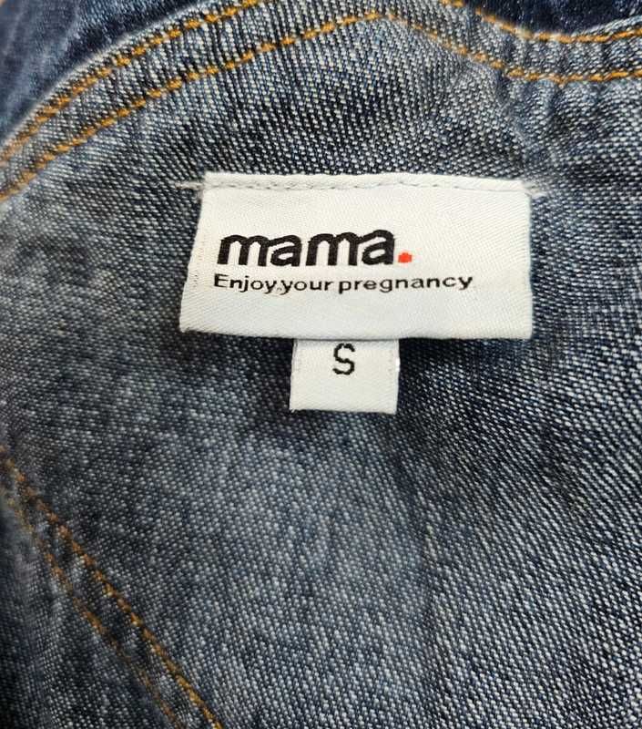 Ogrodniczki ciążowe jeans regulowany pas szeroka  nogawka 36, Mama