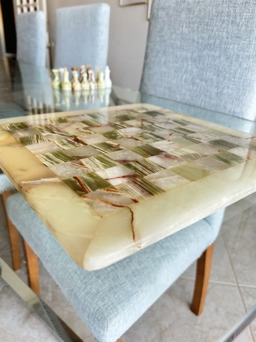 Tabuleiro de xadrez em ónix