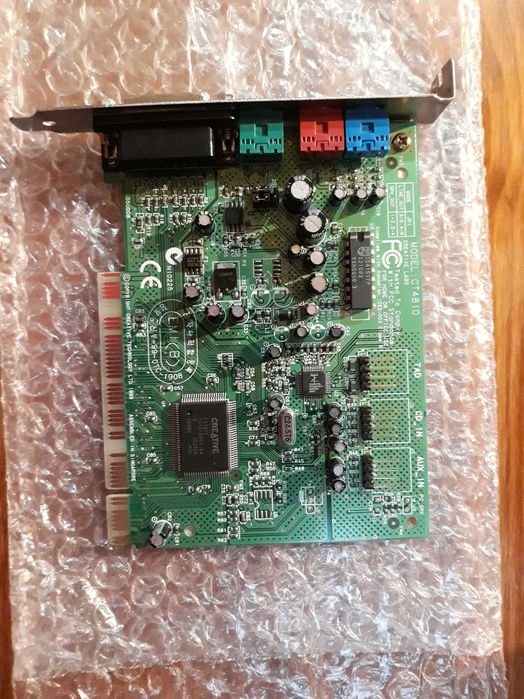 Placa de som Creative Sound Blaster CT4810 PCI 128, vintage