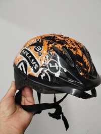 Kask Kellys pomarańczowy 47-51cm dziecięcy