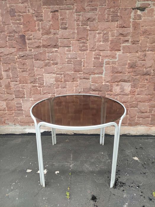 Komplet stół + 4 krzesła na taras metalowy