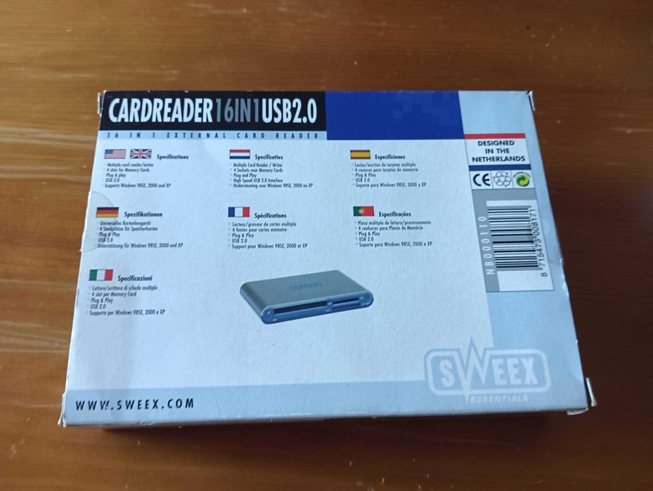 Leitor Cartões memória 16 em 1  Sweex