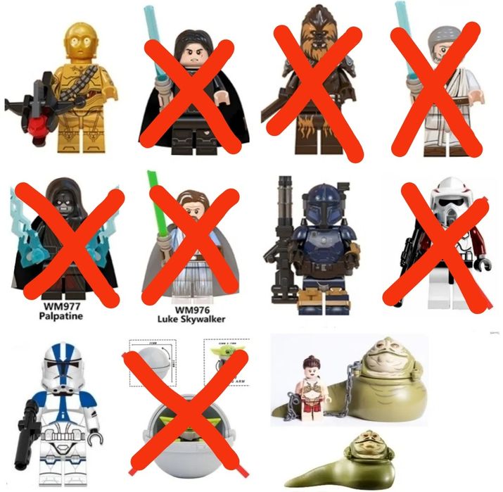 Minifiguras "Star Wars - Mandalorian" (compatível c/ Lego)
