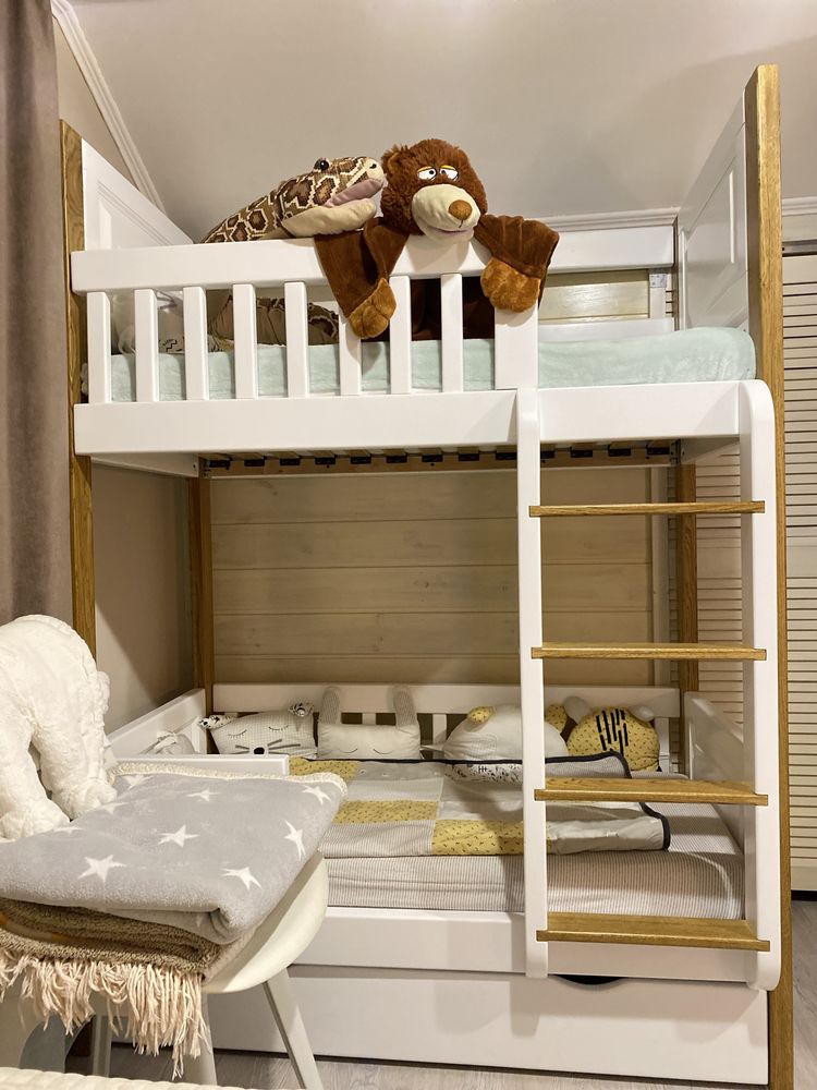 Двохповерхове ліжко дитяче довжина 138 см