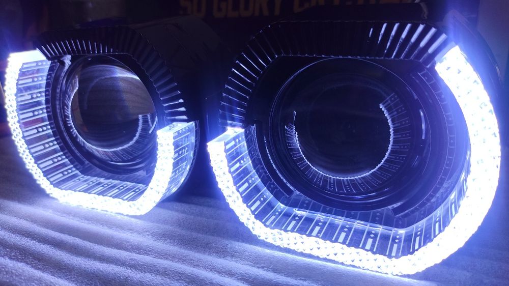 Би Лед линзы 2.5 "H4-H7 6000k" 45-52Вт.