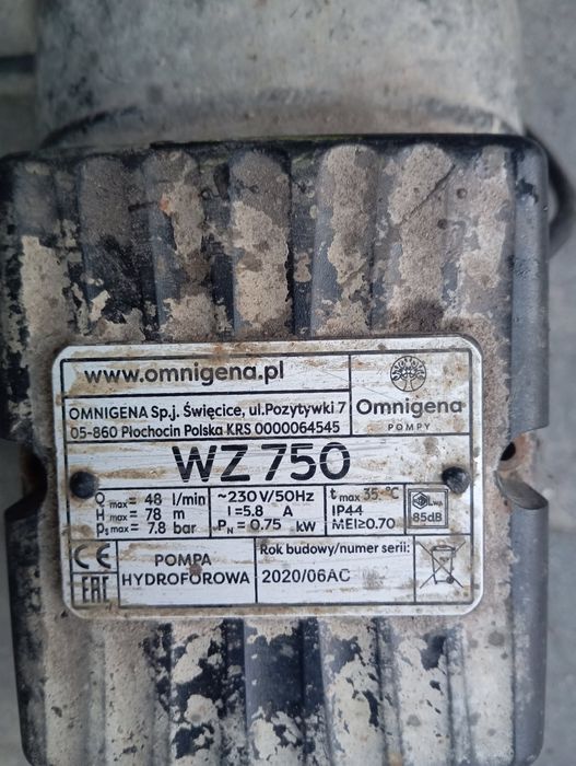 Silnik hydroforowy wz750 jednofazowy