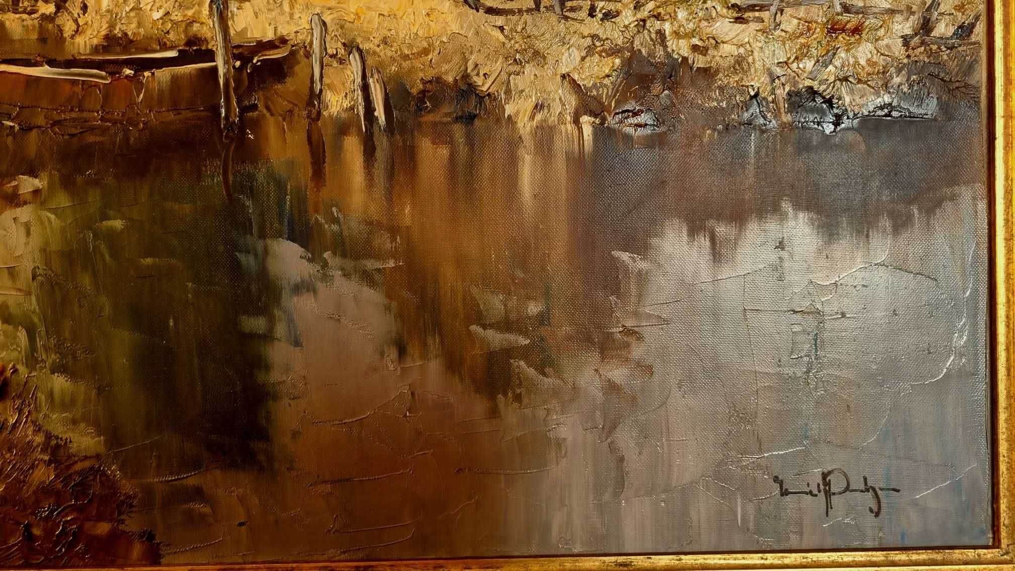 Nastrojowy pejzaż, olej/płótno, Erich Paulsen I poł. XX w.