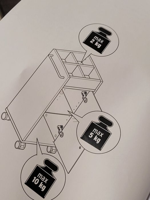 Tchibo szafka na kółkach drzwi beton imitacja  szkło