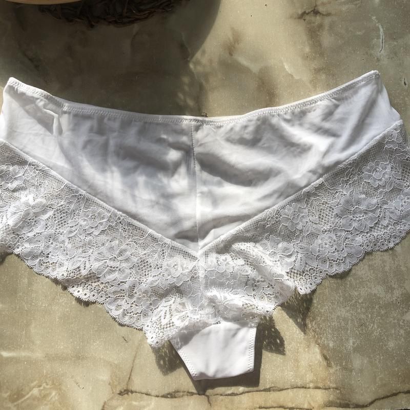 Білі трусики з мереживом ann summers белые трусики с кружевом xxl