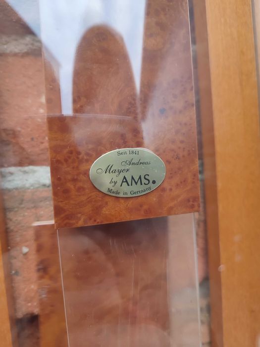 Zegar ścienny AMS - Andreas Mayer - Junghans - szkło Design - vintage