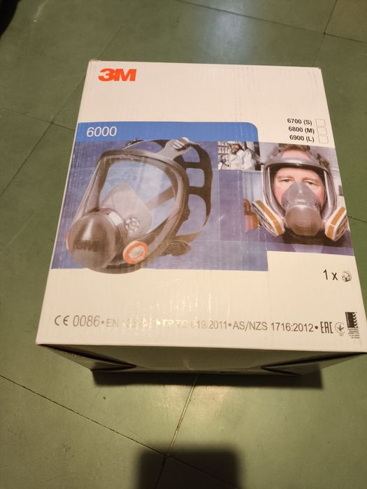 Повнолицьова маска протигаз 3М 6000 повний комплект багаторазова