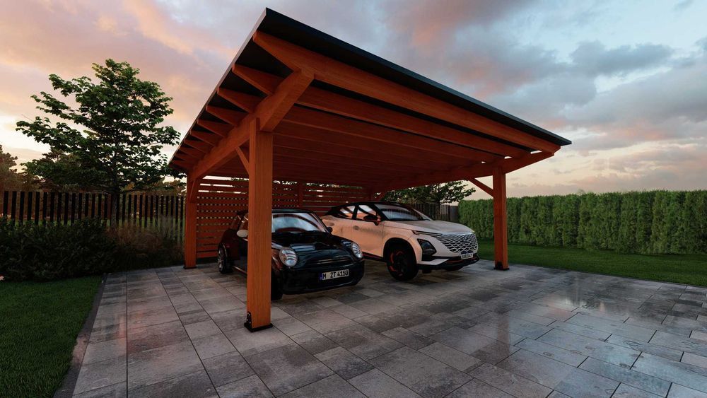 Wiata garażowa drewniana Sevilla 6M