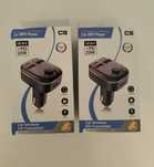 ZESTAW 2x Transmiter samochodowy FM, bluetooth, 2xUSB, 1x USB-C