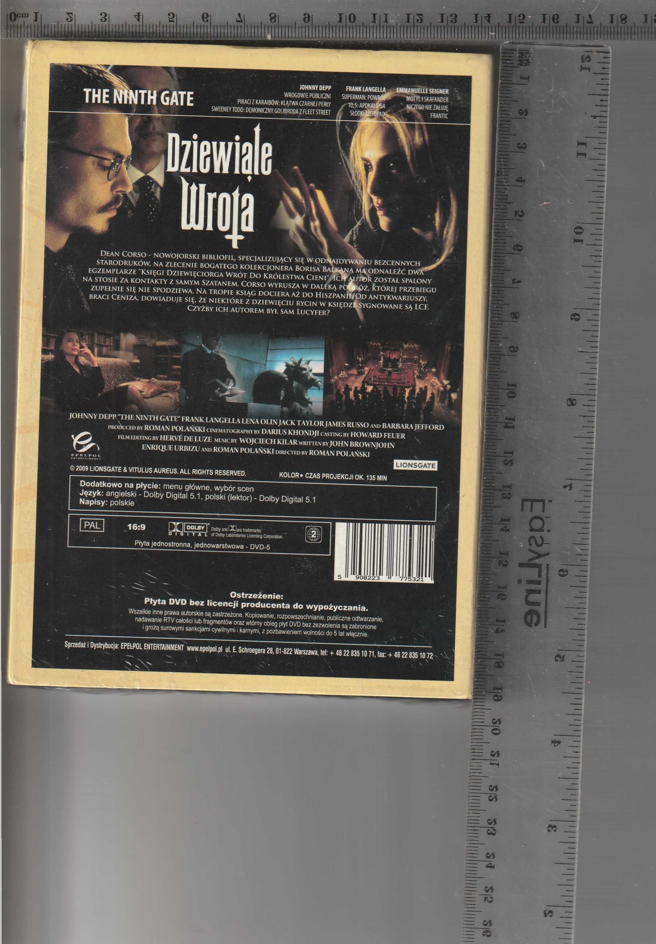Dziewiąte wrota Johnny Depp DVD
