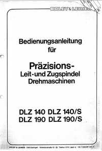 Tokarka BOLEY & LEINEN DLZ140, 140S,DLZ190,190S DTR