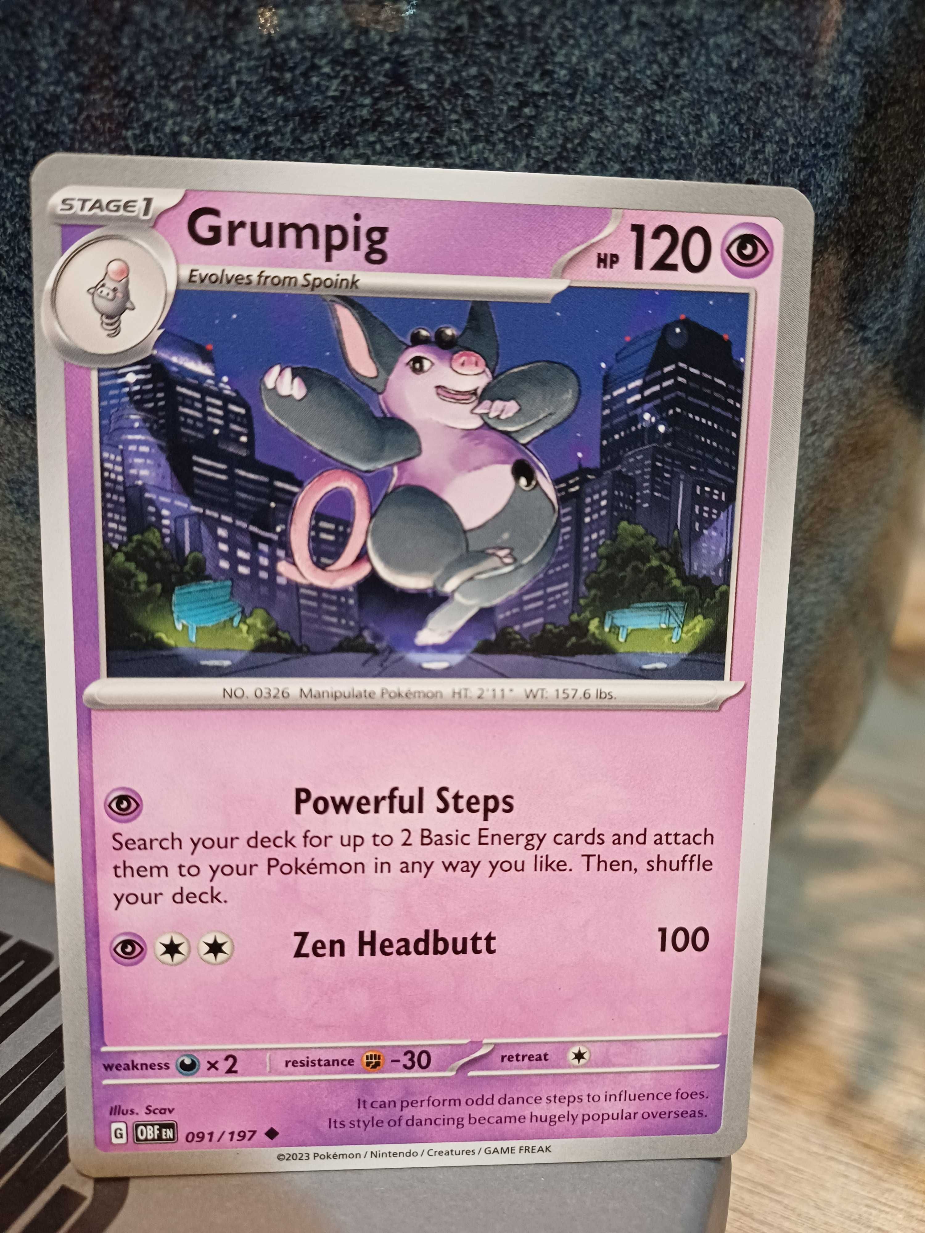 Carta Pokémon Grumpig #91