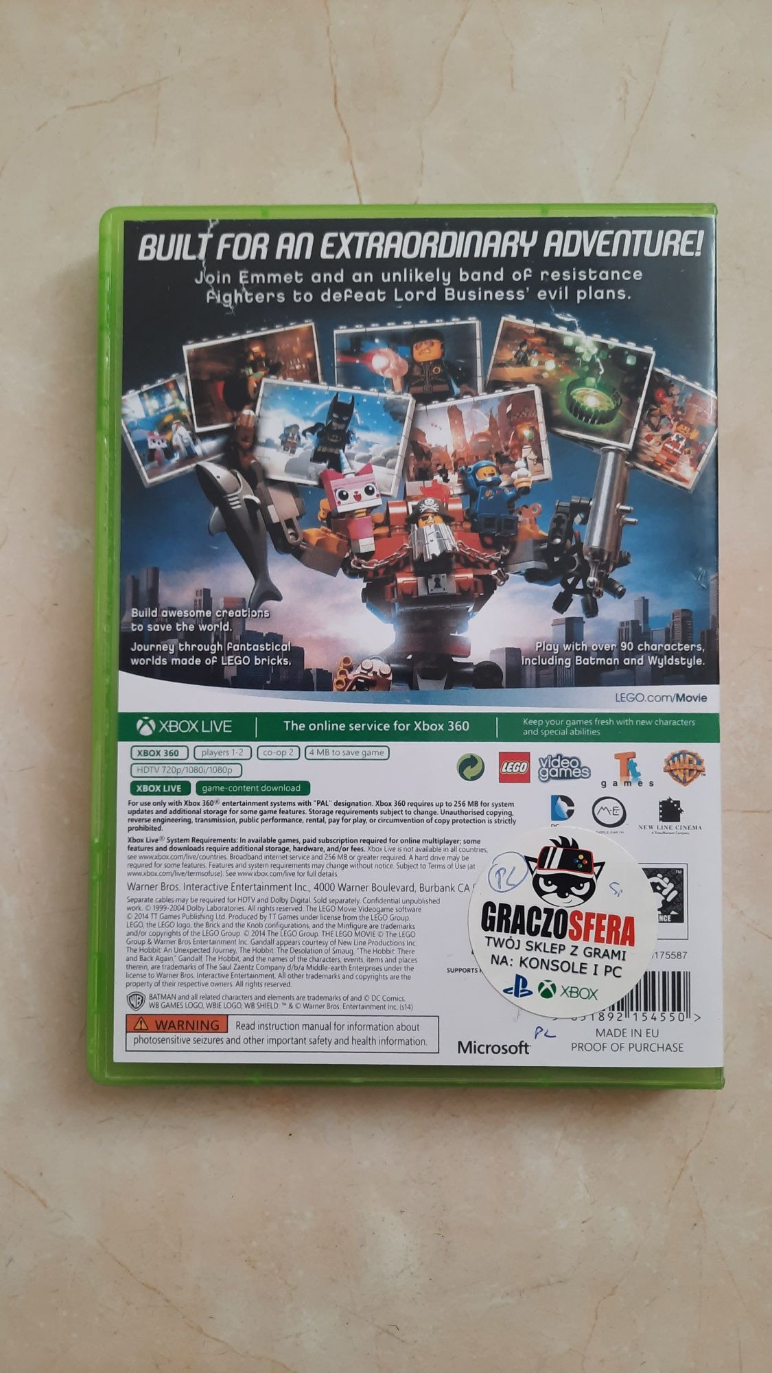 Lego Przygoda Movie bdb stan gra xbox 360