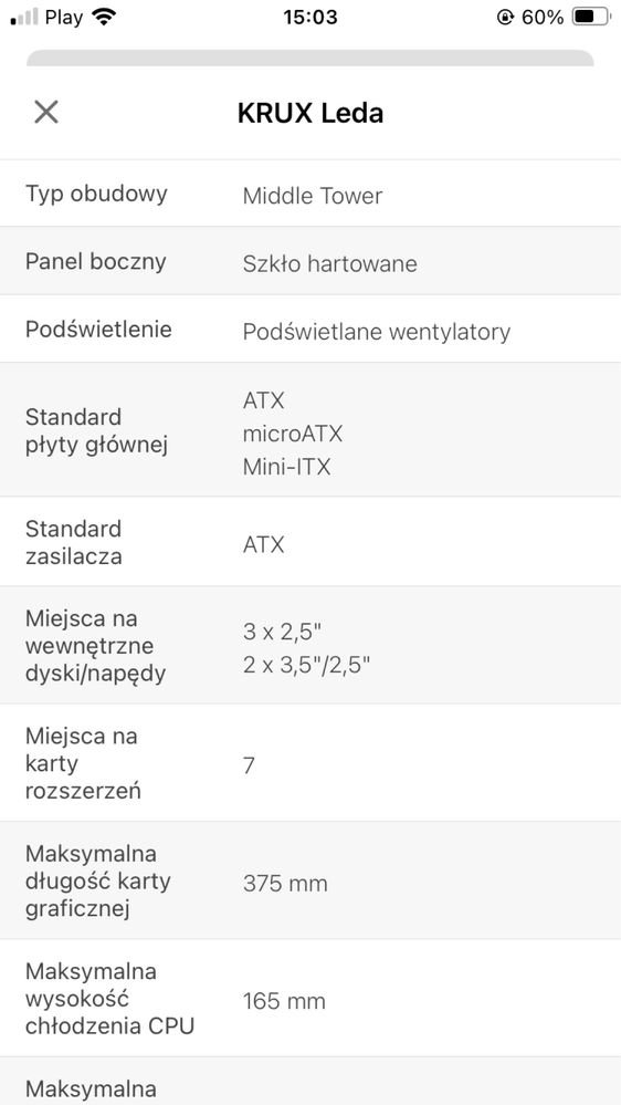 Obudowa do komputera KRUX Leda