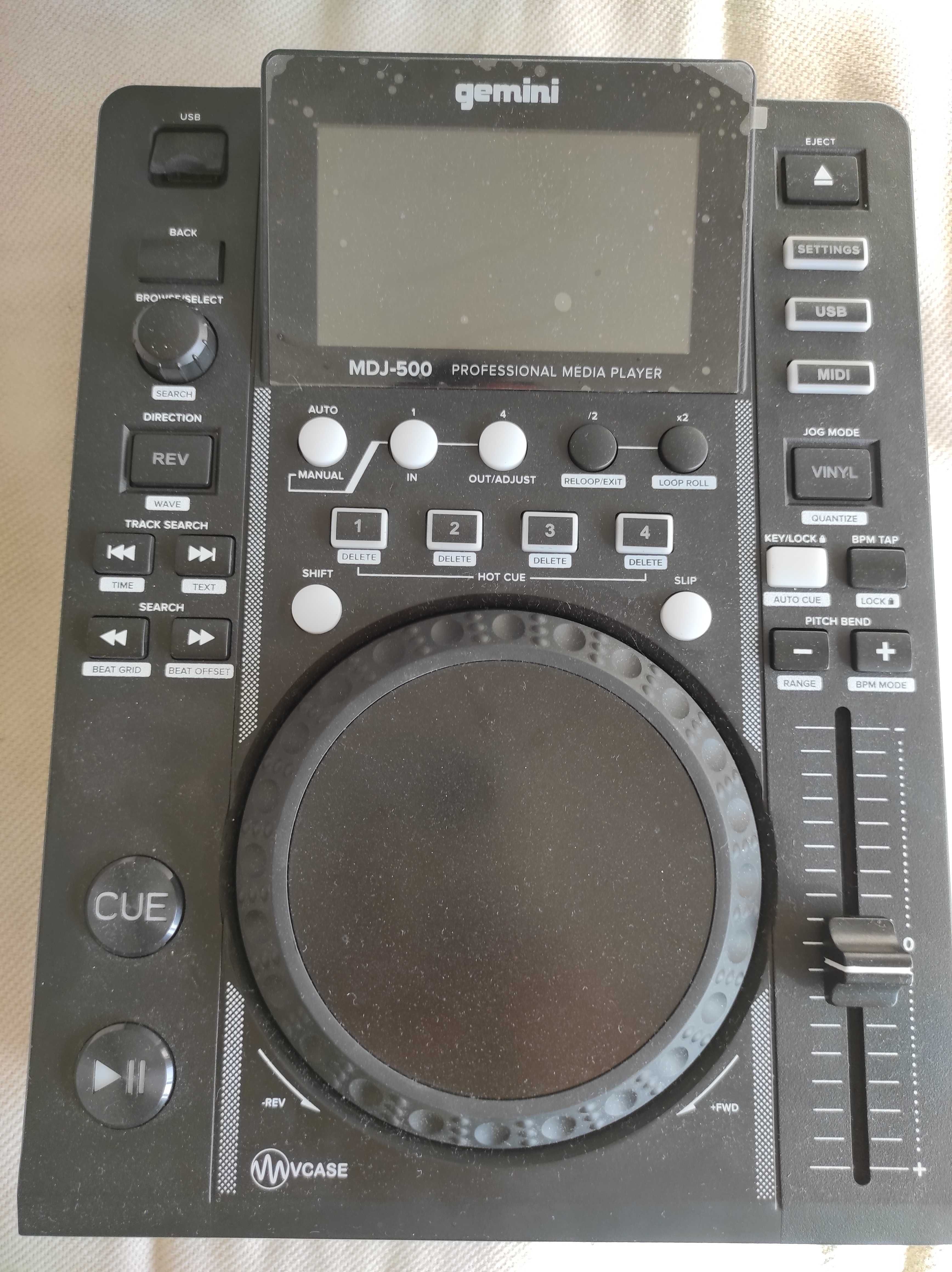 Gemini mdj-500 - kontroler DJ z czytnikiem USB - stan idealny