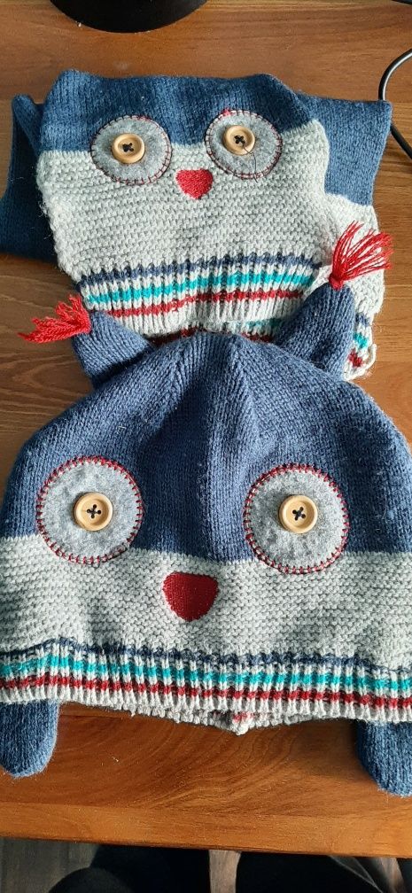 Czapka z szalikiem komplet roz.48/50