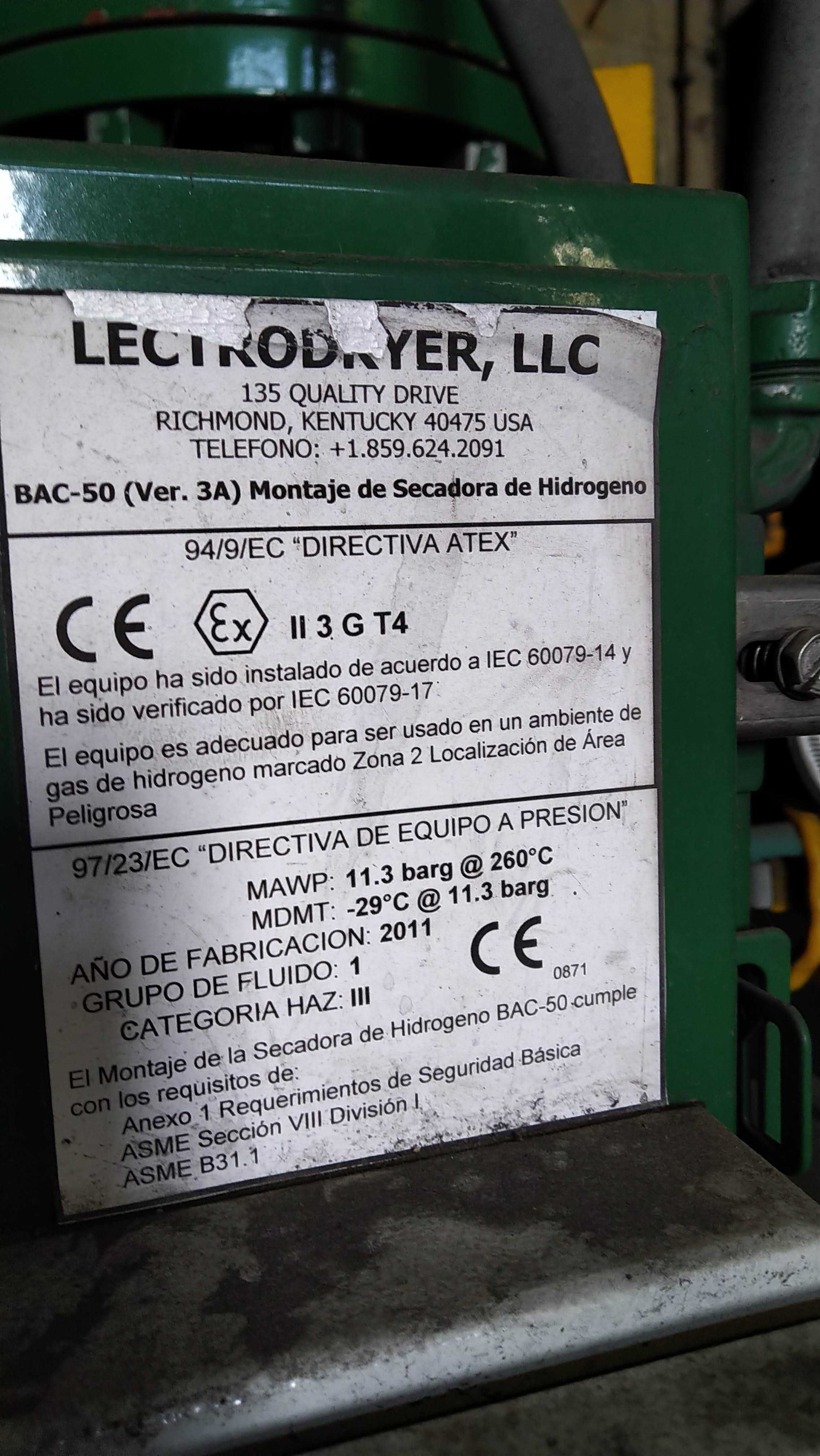 Secador / filtro de ar LECTRODRYER BAC-50