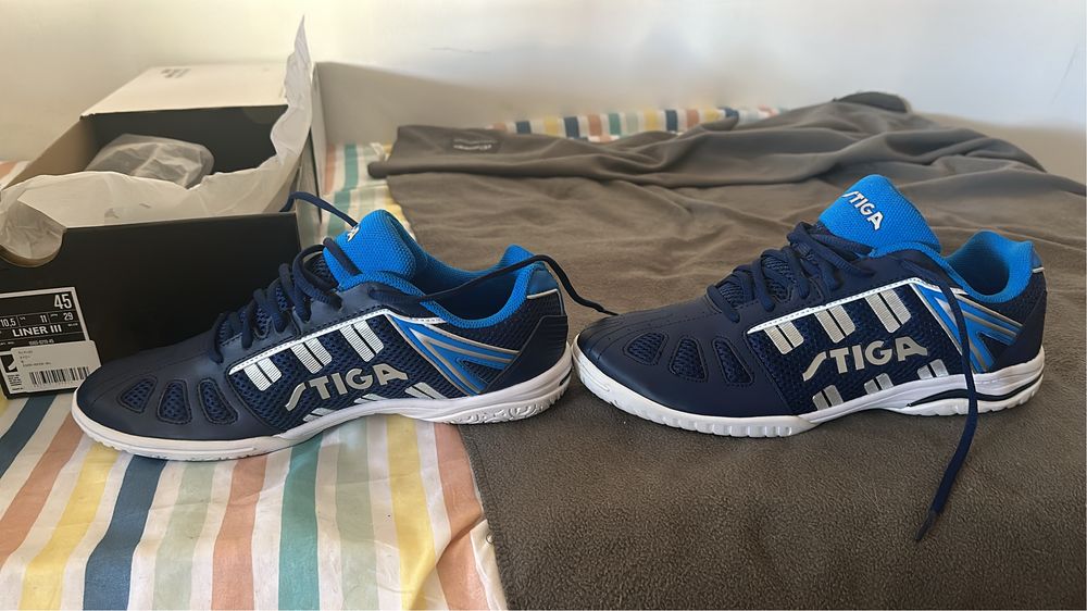 Sapatilha tenis de mesa Stiga 45 azul nunca usada