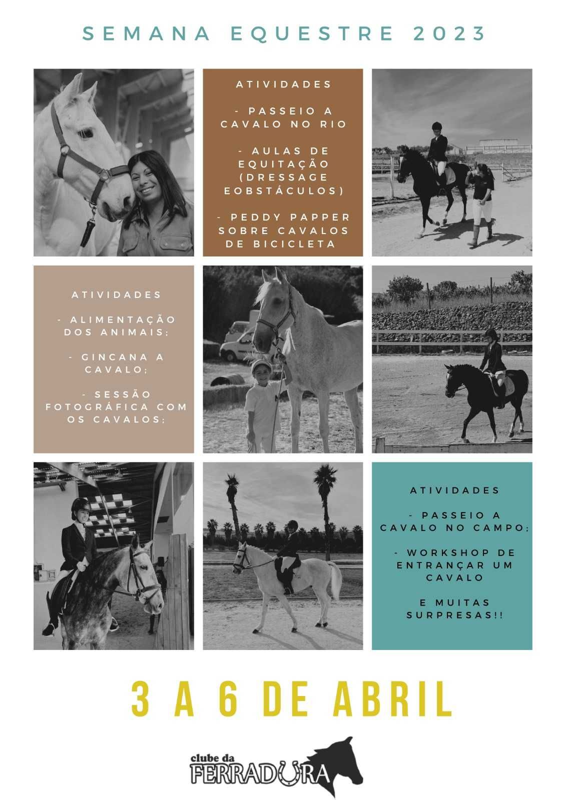 Férias da Páscoa com Cavalos/dormidas/passeio/alimentaçao completa