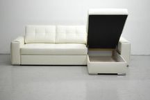 LNR nowy narożnik skóra naturalna spanie pojemnik kość słoniowa sofa