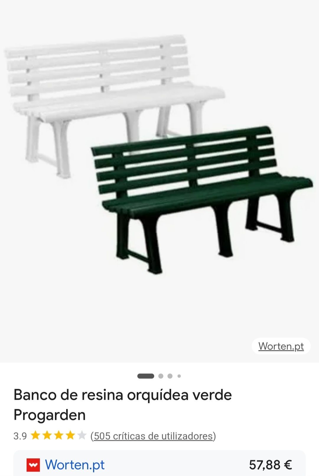 Banco de Jardim IPAE-PROGARDEN Orchidea Branco