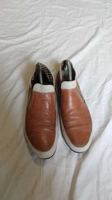 кожаные итальянские кроссовки MOMA 39р. 25 см.