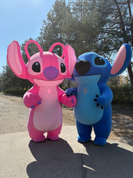 Biały Miś ,stich,Angel żywe maskotki na wynajem