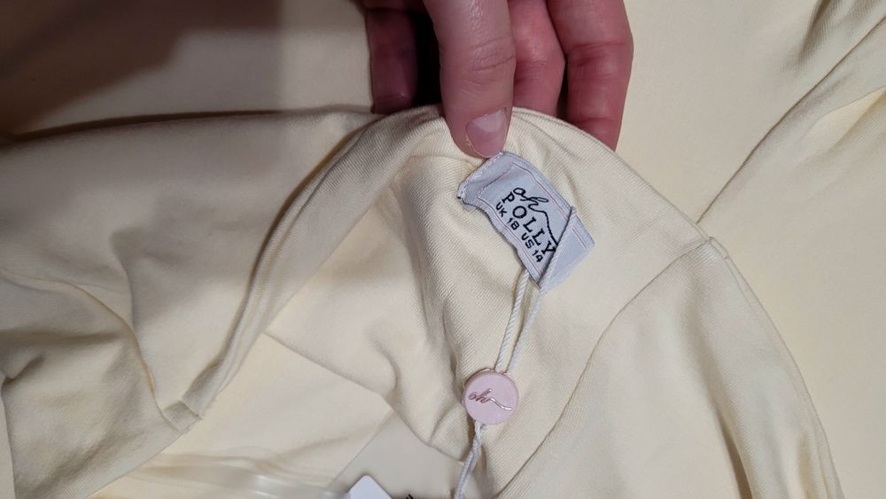 Oh Polly Nowe kremowe spodnie damskie flary kuloty dzwony wysoki stan