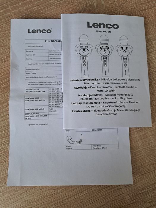 Mikrofon Lenco BMC - 120BK ( Miś)