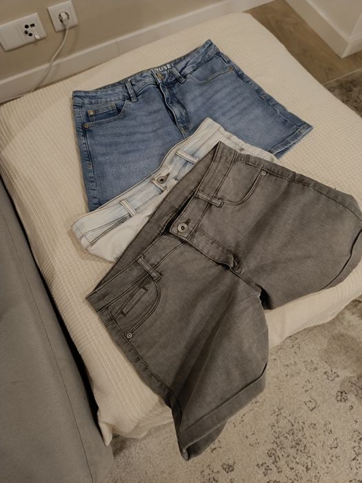 3 calções de ganga senhora