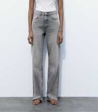 Джинсы  Zara TRF HIGH-rise wide-LEG jeans